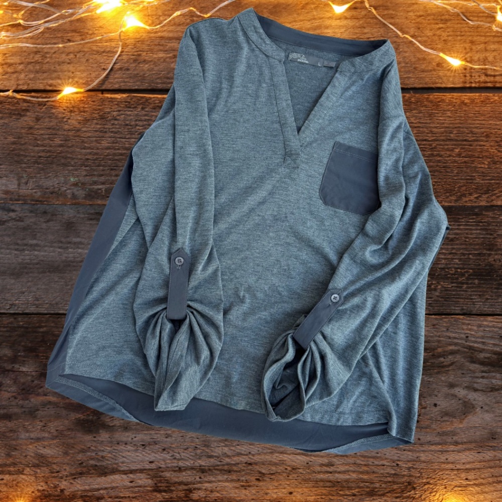 Prana Women’s Grey Long Sleeve Top Size Large